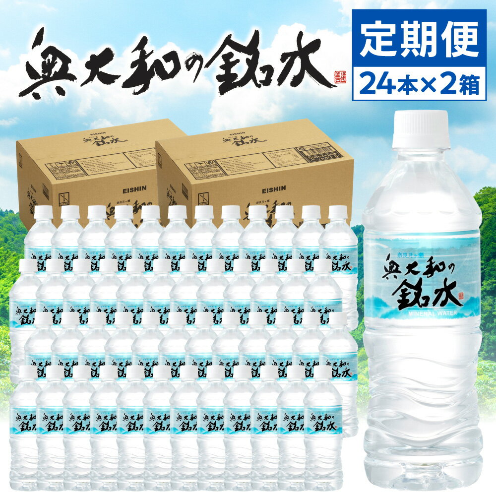 【ふるさと納税】 水【定期便3ヶ月】奥大和の銘水　500ml×48本（1箱24本入り×2箱）×3ヶ月 奈良市 ミネラルウオーター シリカ水 軟水 飲料水 モンドセレクション最高金賞 賞味期限2年 長期間保存可能 自宅備蓄品 非加熱 楽天 通販 なら 奈良県 奈良市 G-97