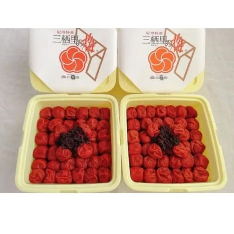  紀州南高梅　しそ梅（塩分13%）　4kg(2kg×2個） / 田辺市 紀州南高梅 南高梅 梅干し 梅干 梅  肉厚 お米 おにぎり 焼酎 梅酒 健康 【ske044-2】