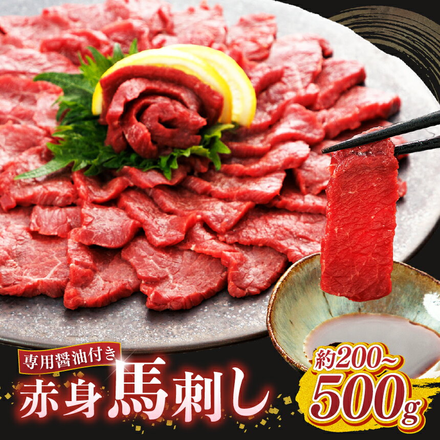 【ふるさと納税】選べる内容量 赤身 馬刺し 200g ～ 500g | 熊本県 熊本 くまもと 和水町 なごみまち なごみ 馬肉 馬刺し 200g 300g 500g 赤身馬刺し 冷凍 ブロック 真空パック