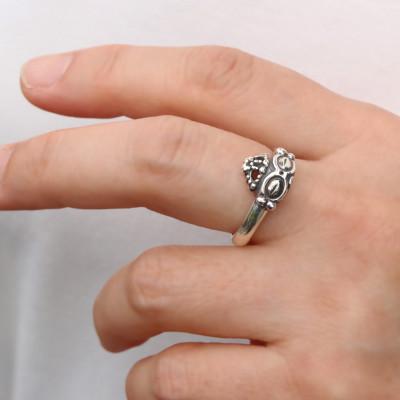 ふるさと納税 市川三郷町 【縄文アクセサリーDo_goods】シルバー925 遮光器土偶リング 9号 700-069-09 |  | 01