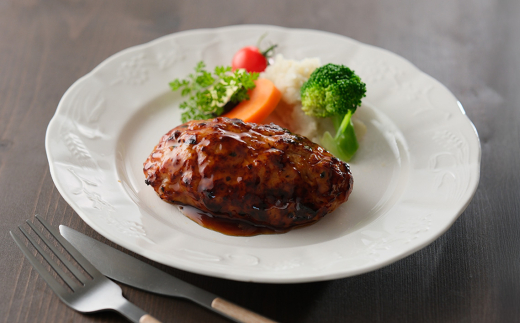 鶏ハンバーグ/調理済み5枚入り/鶏肉 ミンチ 照り焼き ハンバーグ No.1068