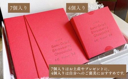 セミドライ苺チョコレート（7個入り＋4個入りの二箱セット）| お菓子 おかし おやつ スイーツ チョコレート ドライ苺 ギフト myz08 myz09 myz11 myz23 myz24