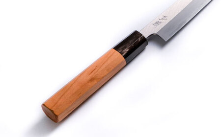 鐵泉玉鋼　ペティーナイフ   片刃（右利き）15cm 島根県雲南市/株式会社たなべたたらの里（奥出雲前綿屋　鐵泉堂） キッチン用品 果物 包丁 [AIAV024]