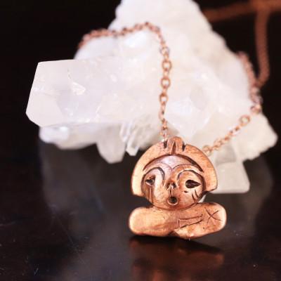 ふるさと納税 山梨県 【Do_goods】縄文ロマンを胸元に 純銅製 土偶「いっちゃん」ネックレス  659-296