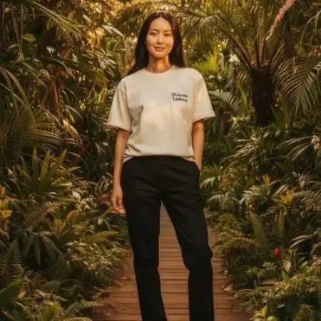 やんばるの自然を纏う オリジナルデザインTシャツ(アイボリーホワイト/Mサイズ)【1732929】