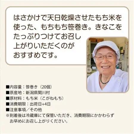 もちもち手作り笹巻き!20個で贅沢ふるさと気分【配送不可地域：離島・沖縄県】【1085600】