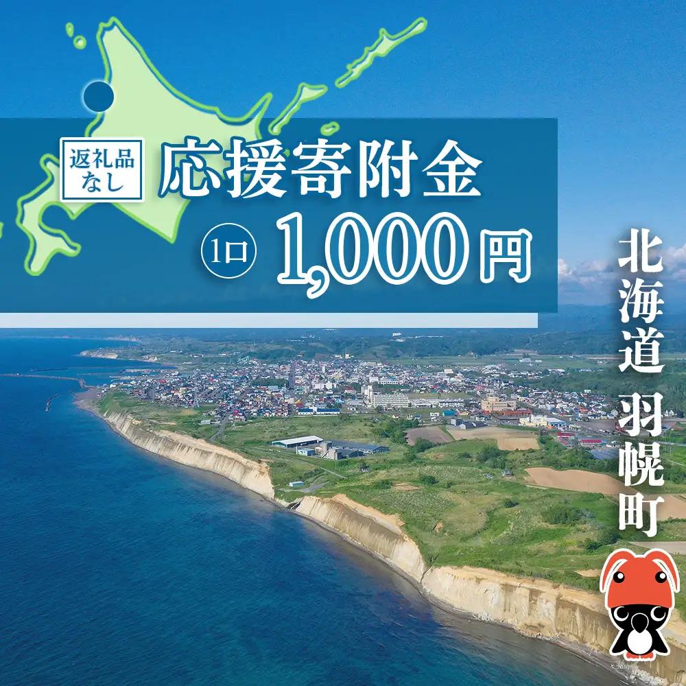 北海道羽幌町への応援寄付　返礼品なし　1口 1,000円【99001AA0101】