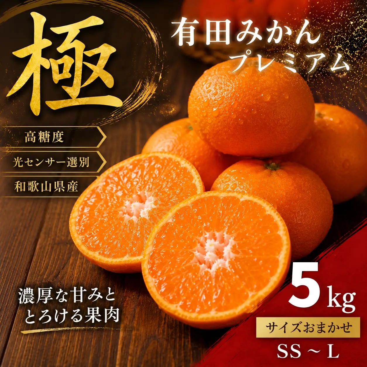 ＼光センサー選別／極 有田みかんプレミアム 約5kg【光センサー 高糖度選別品】2S～Lの小玉サイズ 有機質肥料100% | 光センサー選別 温州みかみかん 高糖度 柑橘 果物 フルーツ 甘い◇