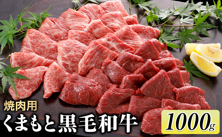 牛肉 くまもと黒毛和牛 焼肉用 1000g 肉 黒毛和牛 焼肉 長洲501《30日以内に出荷予定(土日祝除く)》