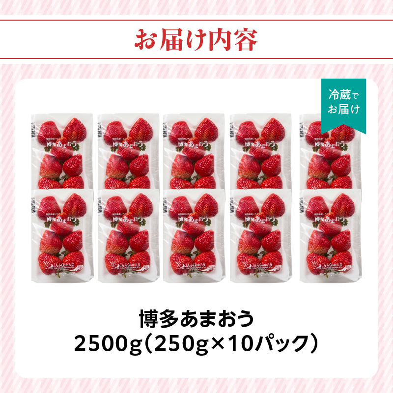 【先行受付：2027年2月発送開始】博多あまおうＧ250g×10パック｜JAふくおか八女 あまおう いちご 苺 イチゴ フルーツ 果物 くだもの 人気 旬 福岡県産 大粒 アフター補償 数量限定 期間限定 産地直送 グランデ 福岡県 八女市