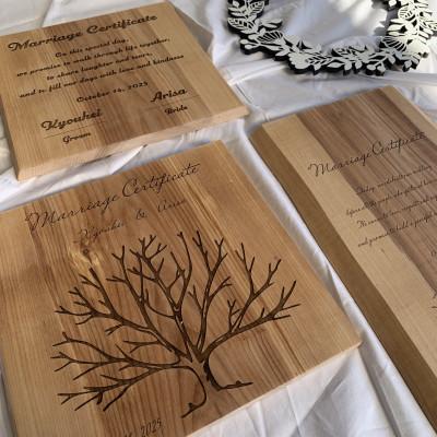ふるさと納税 入間市 【オーダー】木の結婚証明書|無垢材|ウェルカムボード co8　 |  | 01