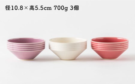 【美濃焼】祥風窯 曽根洋司 KOMAスタッキングボウル 3点セット【株式会社サンエー】 食器 ボウル サラダボウル デザートボウル 鉢 副菜鉢 スタッキング レッド ホワイト 赤 白 レンジ対応 食洗