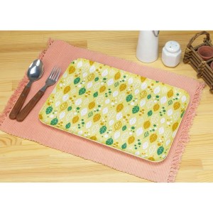 タツクラフト 友禅染和紙トレー M 33cm 2枚セット オータムリーフ イエロー