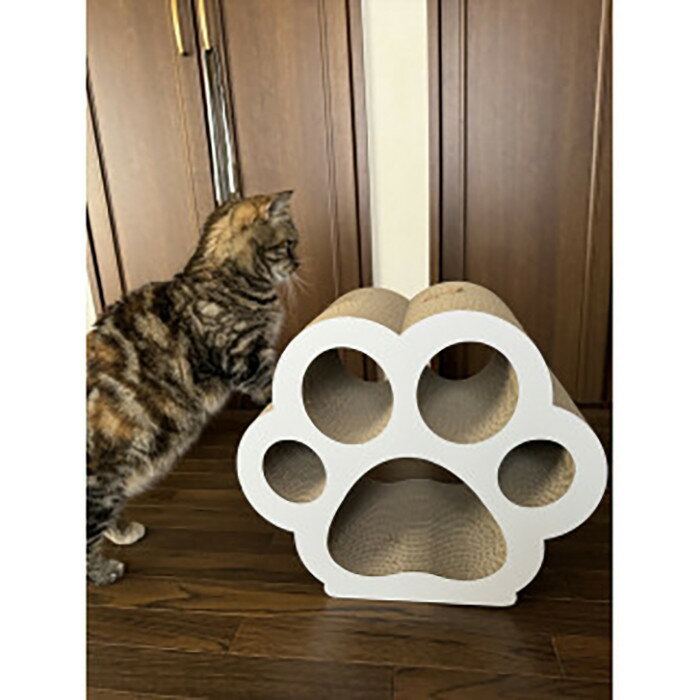 【ふるさと納税】ねこの爪とぎ　にくきゅうCT　【カラーが選べる、ホワイト・クラフト 】 | ペット用品 爪とぎ 神奈川県 小田原市