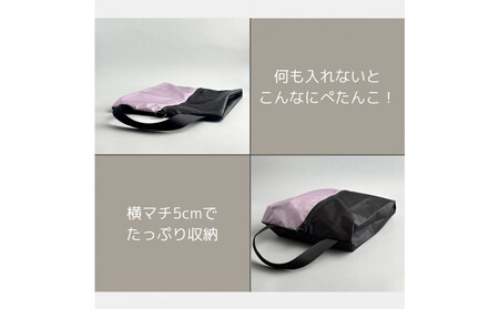 【Sサイズ・ラベンダー】ガバッと開く！撥水ナイロン上履き袋　シューズケース　着替え入れ