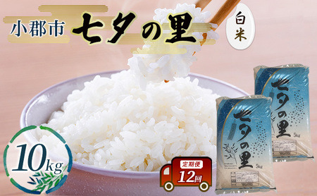 米 七夕の里 白米 米【10kg(5kg×2袋)】【定期便 全12回】