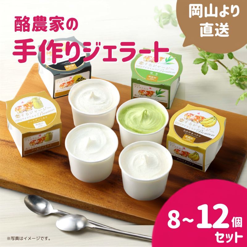 【ふるさと納税】 醍醐桜 恋するジャージージェラート 選べる個数　8個入 12個入 / ジャージー牛100％使用 酪農家のジェラート 贈り物 プレゼント ジャージー ギフト スイーツセット 贈答 冷凍 子供から大人まで 人気 贅沢 ミルク イチゴ 黒文字 緑茶【daigozakura19】
