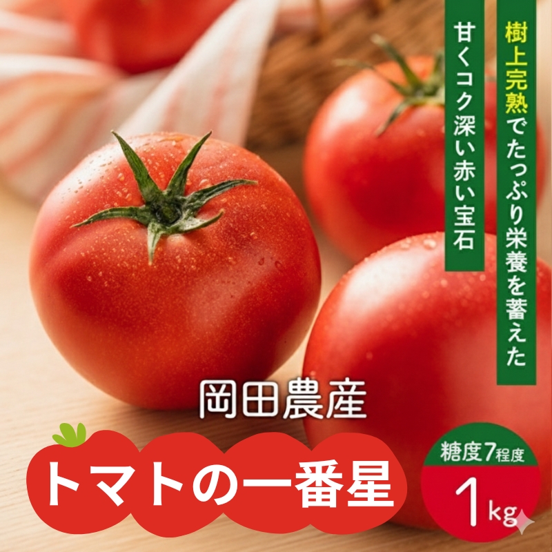 トマト 1kg トマトの一番星 野菜 とまと 完熟 高糖度 甘い 受