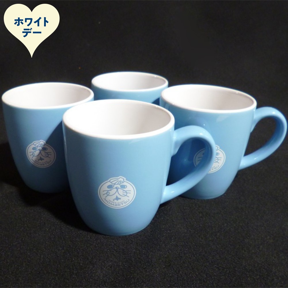 16-162 【ホワイトデー】ゆるキャラ紋太グッズ(マグカップ[ブルー］4個)
