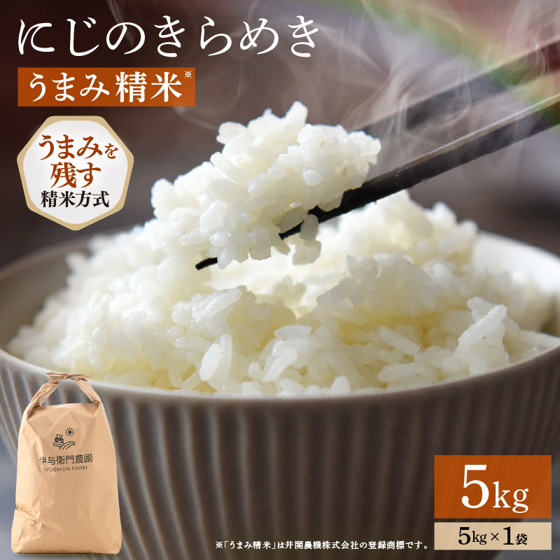 【先行予約】【令和8年産】 にじのきらめき うまみ精米 5kg／ 鮮度抜群 5キロ 福井県あわら産 玄米 お米 ※2026年9月下旬より順次発送 [aw071-a014]