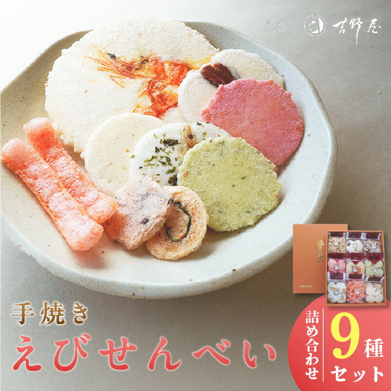 【ふるさと納税】手焼きえびせんべい【人気おすすめ9種の詰め合わせセット】えびせんべい 食べ比べ 菓子 和菓子 えび おやつ 煎餅 海の幸 えびせん お土産 贈り物 ギフト 贈答用 常滑 常温保存 送料無料