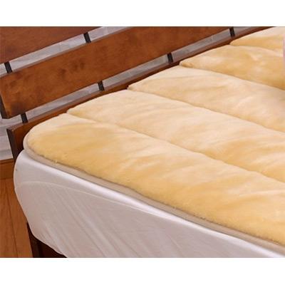 ふるさと納税 泉大津市 ムートン調アクリルマイヤー敷パッド(シングル:ベージュ)