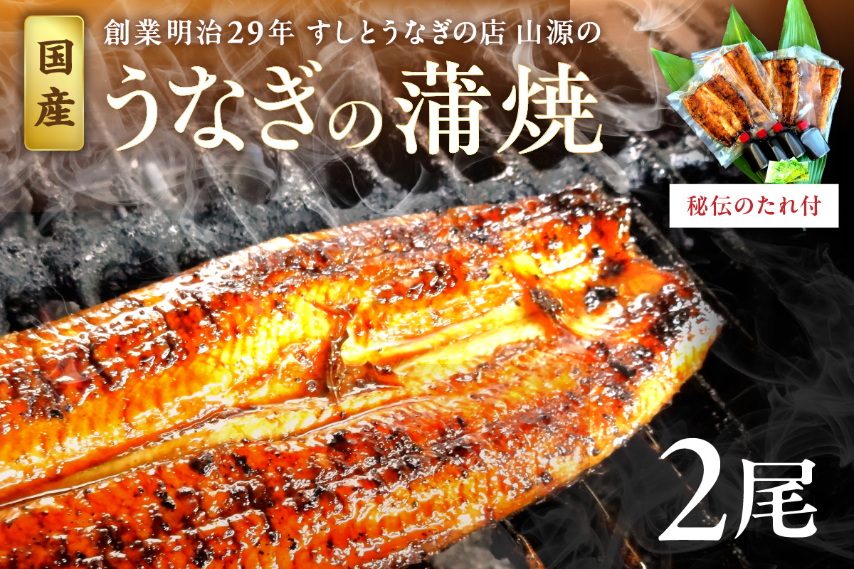 １２０余年守り抜いた秘伝のたれで焼いた　鰻の蒲焼　２尾（４人前）セット 国産 うなぎ 2尾 魚介類 魚貝類 父の日 土用の丑の日 お祝い お中元 夏バテ防止 疲労回復 おかず つまみ【104_0326