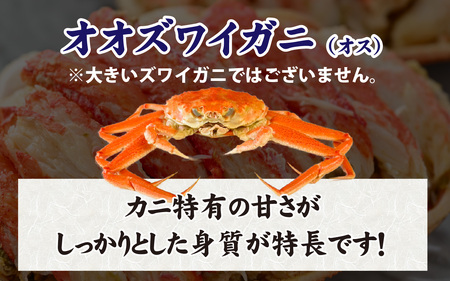 【訳あり】釜茹で　蟹好き集まれ！せいこがに（オオズワイガニ・メス）【甲羅盛60g前後 3個セット】 [A-096018] 