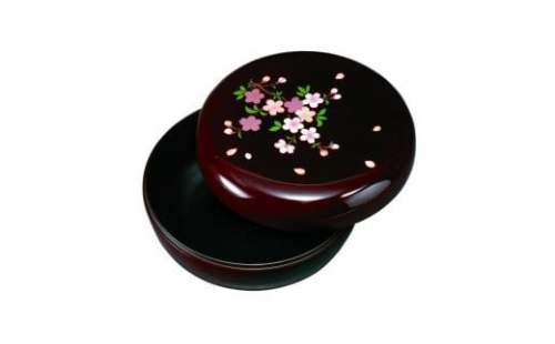 6.0寸 菓子器 溜 里桜（内梨地）【YG92】