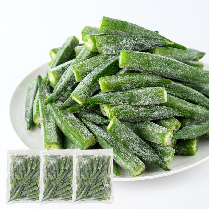 冷凍 オクラ ホール 500g×3P (オリエンタルアグリ/010-2046) 冷凍野菜 国産 冷凍 野菜 国産オクラ 丸ごと ホール 鹿児島県産 大容量 まとめ買い お弁当 おかず 常備菜 簡単調理