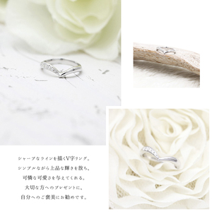 結婚指輪 リング プラチナ PT900 ダイヤモンド 0.07ct V字 レディースリング ハート ジュエリー マリッジリング 【293-pt】 ALPAZ157
