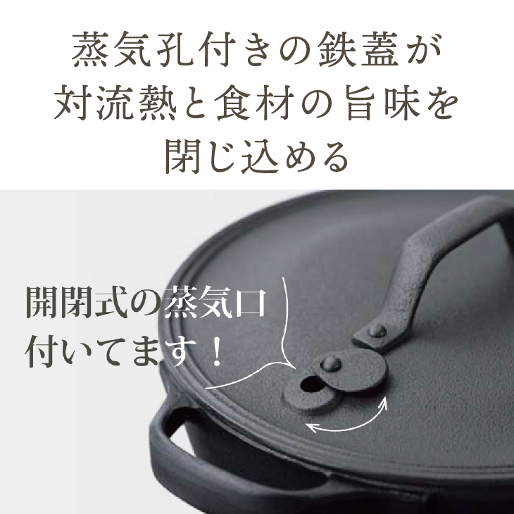 南部鉄器 40年のロングセラー洋風煮込み鍋 【OIGEN 作】 IH調理器 伝統工芸品 キッチン用品 食器 日用品 調理器具 アウトドア キャンプ[Z0015]