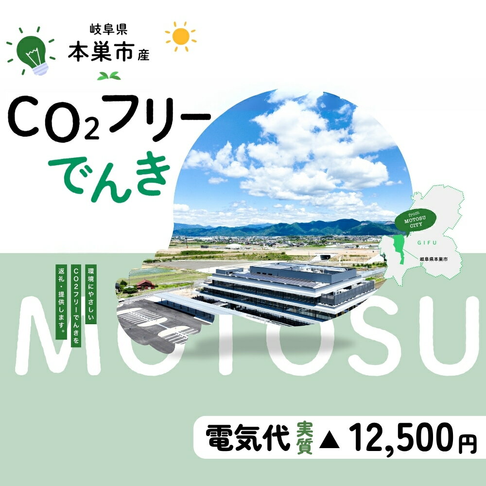 【ふるさと納税】本巣市産 CO2 フリーでんき 50,000 円コース（注：お申込み前に申込条件を必ずご確認ください）中部電力ミライズ 電気 電力 岐阜県 愛知県 三重県 静岡県 長野県 中電 50000円 5万円