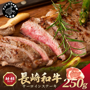【A4～A5】長崎和牛サーロインステーキ 250g(250g×1枚)( 肉 牛肉 牛 長崎和牛 国産牛 サーロイン ステーキ ステーキ肉 お取り寄せ プレゼント ギフト 送料無料 人気 美味しい 返礼品 おすすめ )【B0-243】