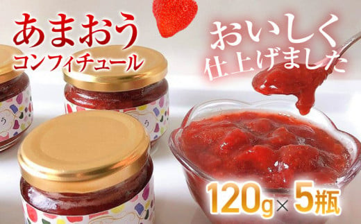 
あまおうコンフィチュール120ｇ×5瓶　BD12

