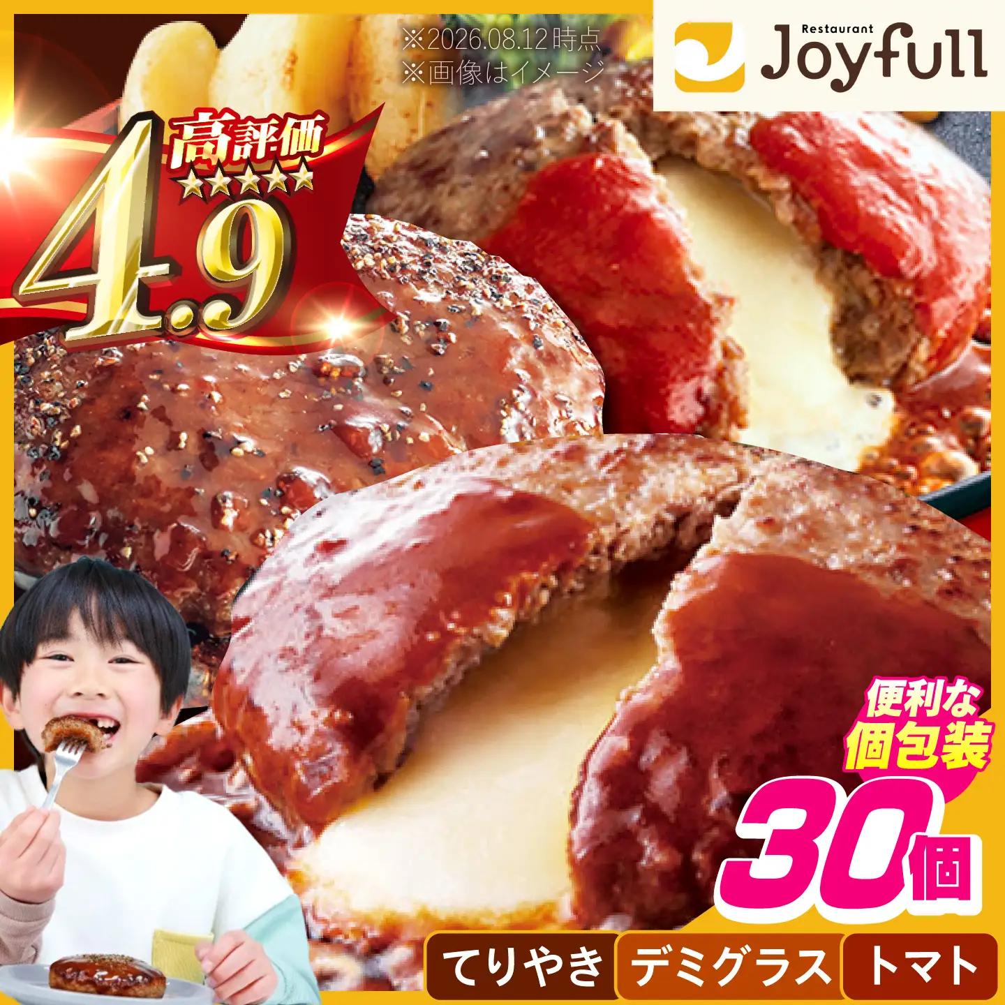 ジョイフル ハンバーグ 3種 30個 [ABAA011] 冷凍 ハンバーグ