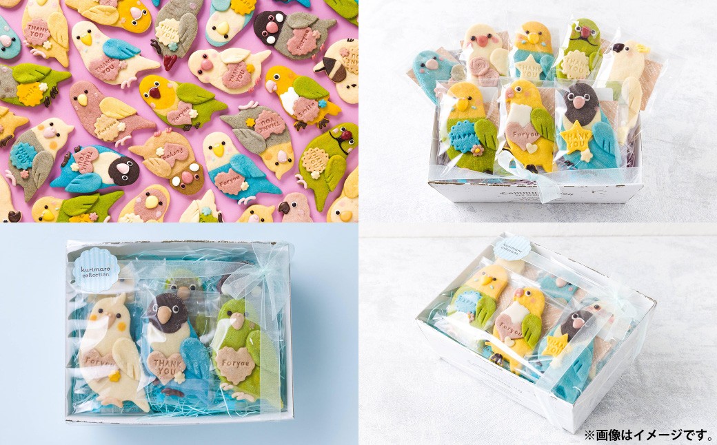 kurimaro collection とり クッキー アート ギフト セット （ 15枚 入 ） クッキー お菓子 アイシング クッキー 可愛い かわいい 焼き菓子 プレゼント 動物 どうぶつ 鳥 