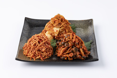 きのこのキムチと白菜キムチ3種セット(エノキムチ120g・シメチャンジャ120g・白菜キムチ150g)　AT08