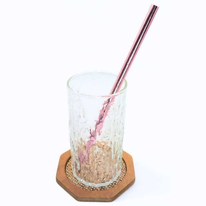 【ふるさと納税】アルミストロー ピンク　240㎜　長さ違い　エコ　冷感　サステナブル　　_イメージ2