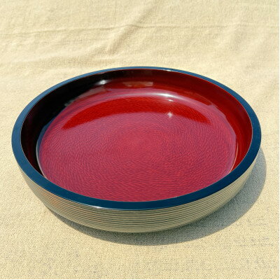 【ふるさと納税】【香川漆器】36cm盛器　千筋内後藤塗【1620837】