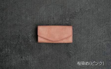 [Botanical Leather] キーケース (カラー：桜染め(ピンク))