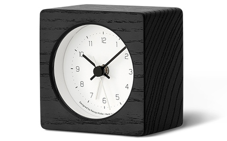 NEUT alarm clock / KK24-09 BK(ブラック) 置き時計 時計 Lemnos レムノス インテリア 民芸品 工芸品 工芸 伝統技術 置時計 FAD-2275