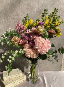 お楽しみ！ 3か月お届け お花の定期便「Premium」 | ブーケ タイプ 高さ50cm-55cm 本数20本以上 お花 flower フラワー ふらわー 花 はな リトルシード インテリア 植物 