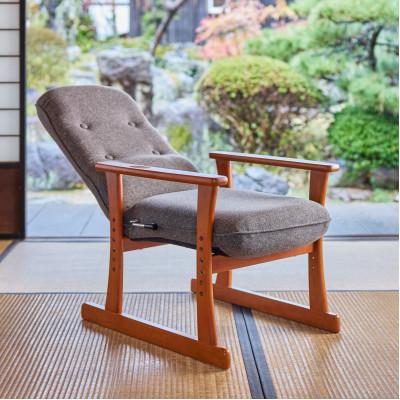 ふるさと納税 富田林市 高座椅子 5335 つづり ブラウン 座面高410mm 座面高さ調節可能 リクライニング【KIOF】 |  | 03