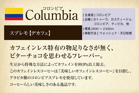  デカフェ コーヒー豆 自家焙煎 100g 2種 計200g (生豆時) 飲み比べ セット シングルオリジン