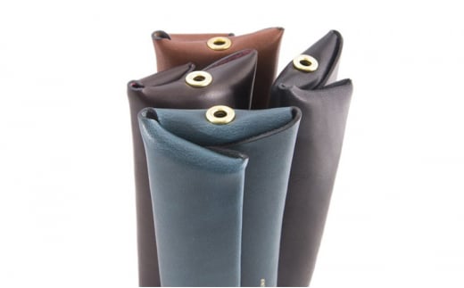 スリムトレー ペンケース 牛革 コンパクト バーガンディ ブラック ブルー キャメル ネイビー グレー 職人 本革製品 素材 折り革 皮 レザー ケース 湘南工房 雑貨 ファッション 日用品 通勤 レ