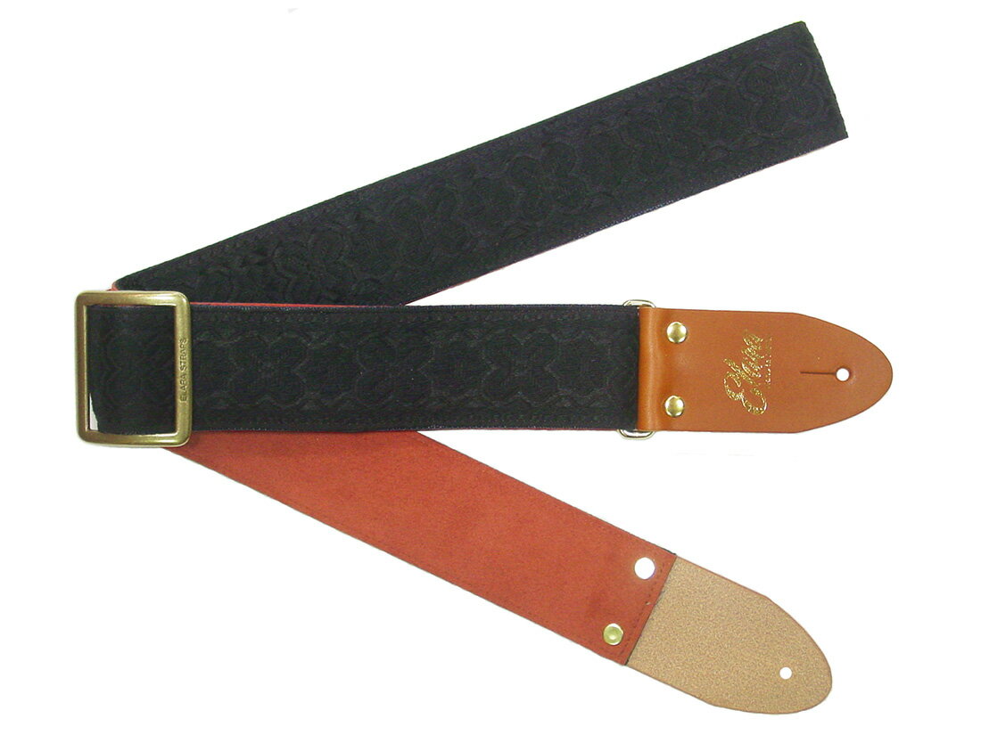 【ふるさと納税】【ギターストラップ】 Elara Straps Windmolen Noir(Brown) 郡上市 レザー 真鍮バックル ウルトラスエード プロ仕様 エレキ アコギ ベース Ksound 小林楽器店
