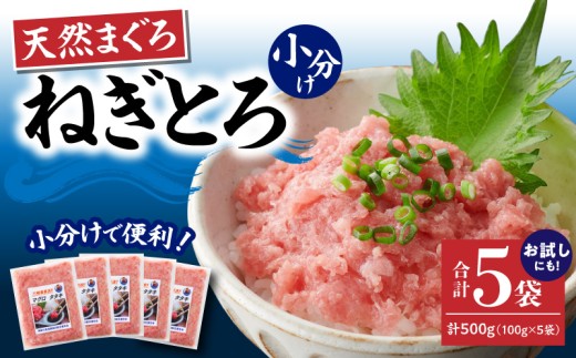 【神奈川県漁連】天然まぐろ ねぎとろ 500g（100g×5パック）【9月お届け】　M077-015-01-09