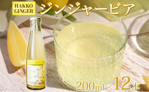 
北海道 自家製 ジンジャービア 200ml×12本 HAKKO GINGER 発酵 ジンジャー ビール 生姜 レモン 辛口 ノンアルコール 炭酸 ヘルシー
