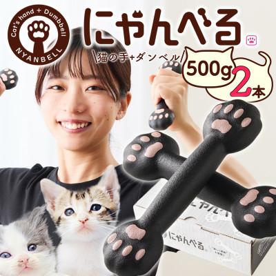 ふるさと納税 京丹後市 にゃんべる(猫の手+ダンベル)ゴム　500g×2本　美容・ダイエット・トレーニングにも猫好きにも